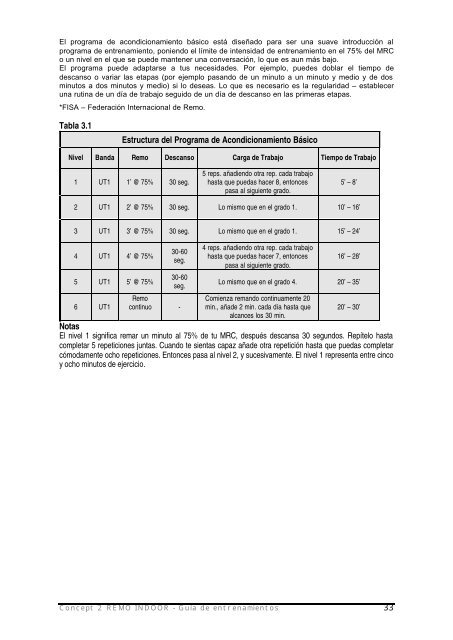 Guía de Entrenamientos de Remo Indoor Desgargar PDF - Concept 2