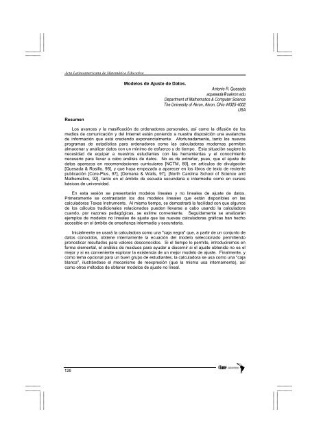 conferencias plenarias - Comite Latinoamericano de Matematica ...