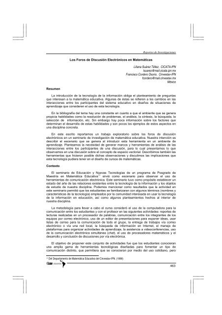 conferencias plenarias - Comite Latinoamericano de Matematica ...