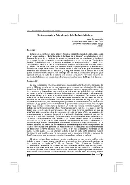 conferencias plenarias - Comite Latinoamericano de Matematica ...