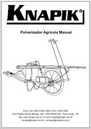 Montagem do tanque no quadro - Pulverizador Manual Knapik