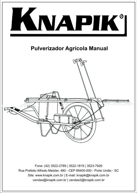 Montagem do tanque no quadro - Pulverizador Manual Knapik