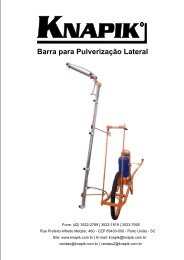 Barra para Pulverização Lateral - Pulverizador Manual Knapik