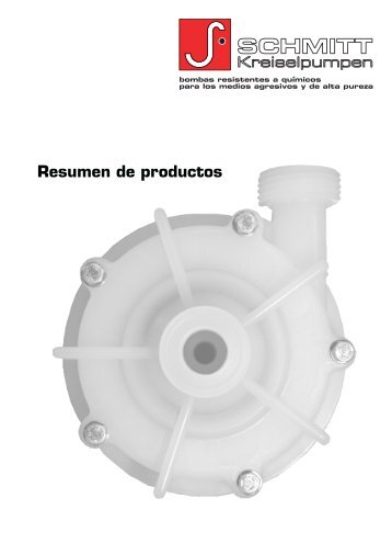 Resumen de productos (pdf) - SCHMITT-Kreiselpumpen