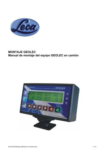 Montaje GEOLEC en Camion - Leca