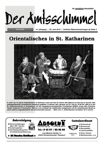 Orientalisches in St. Katharinen - Amt Preetz Land