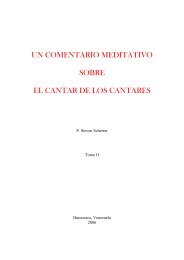 un comentario meditativo sobre el cantar de los cantares