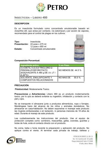 especificaciones del producto [PDF] - Petro.com.mx