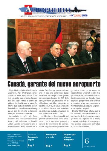 Canadá, garante del nuevo aeropuerto - CORPAQ