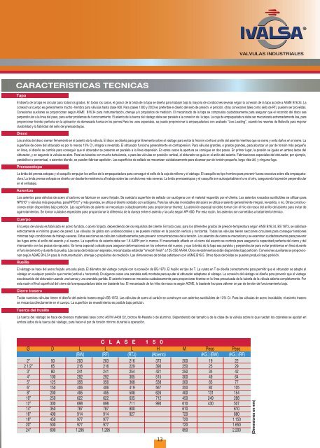Catálogo Válvula de Fundición Norma ANSI | PDF - Ivalsa
