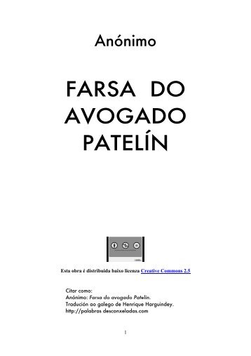 FARSA DO AVOGADO PATELIN def- Unknown - Palabras ...