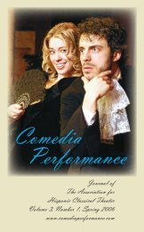 Comedia Performance - Association for Hispanic Classical Theater