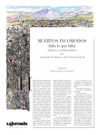 MUERTOS INCOMODOS - La Jornada