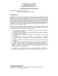 Planeación Didáctica de una Clase - Universidad La Gran Colombia