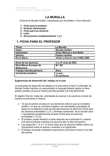 la muralla 1. ficha para el profesor - Personal Telefónica Terra