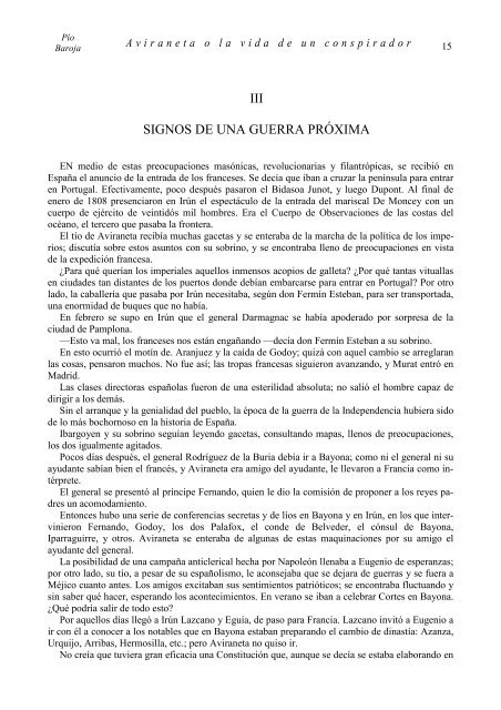 Aviraneta, o la vida de un conspirador - AMPA Severí Torres