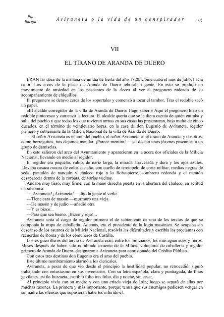 Aviraneta, o la vida de un conspirador - AMPA Severí Torres