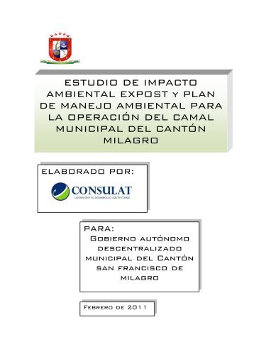 ESTUDIO DE IMPACTO AMBIENTAL EXPOST y PLAN DE MANEJO ...