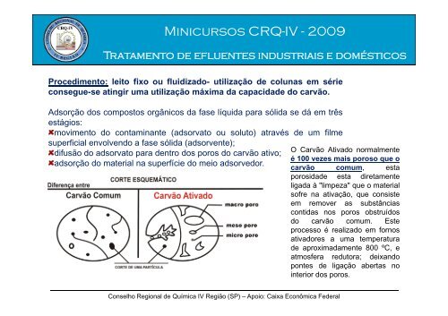 Tratamento de efluentes industriais e domésticos - Conselho ...