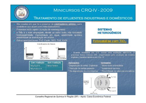 Tratamento de efluentes industriais e domésticos - Conselho ...