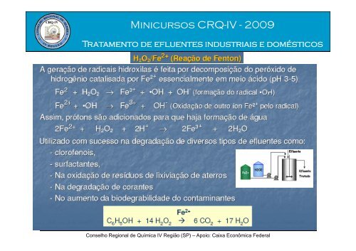 Tratamento de efluentes industriais e domésticos - Conselho ...