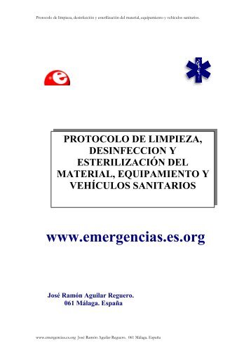 Protocolo de limpieza, desinfección y esterilización del material
