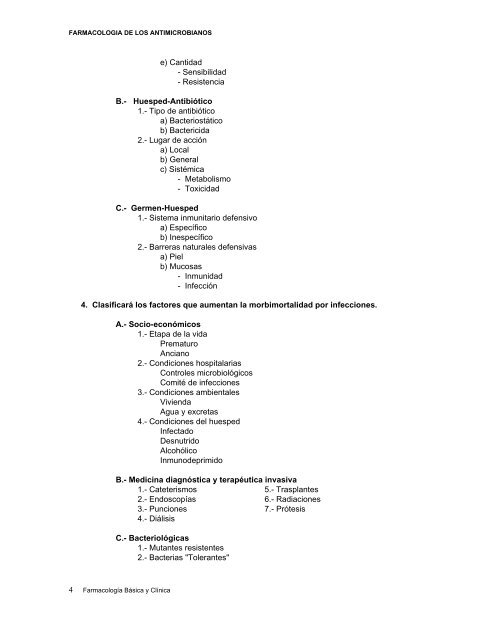 FARMACOLOGIA DE LOS ANTIMICROBIANOS Introducción Los ...