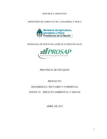 Evaluación de Impacto Ambiental y Social - Prosaponline.gov.ar