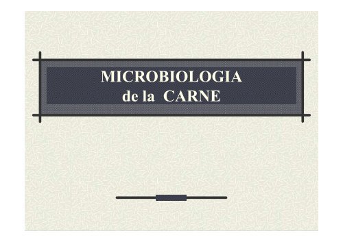 Microbiología de la Carne