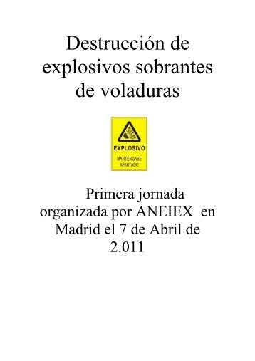Destrucción Explosivos Sobrantes - aneiex