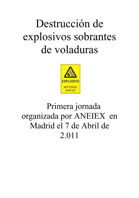 Destrucción Explosivos Sobrantes - aneiex