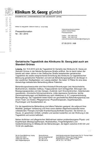 Pi 35 geriatrische Tagesklinik Grünau - St. Georg