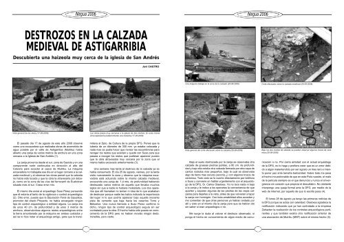 destrozos en la calzada medieval de astigarribia - Ostolaza.org