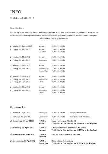 Info Ostern 12 - Sankt Johannes Chorknaben Bad Saulgau