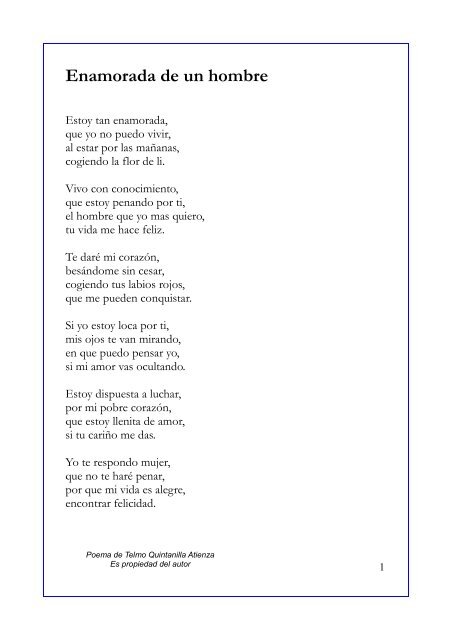 Enamorada de un hombre