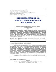 1 dinamización de la biblioteca escolar en secundaria - Centro del ...