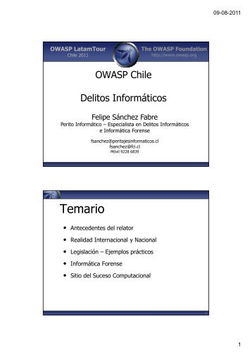 sitio del suceso computacional - owasp