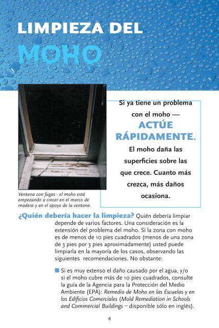 Una breve guía para el moho, la humedad y su hogar (PDF) - US ...