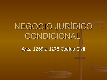 NEGOCIO JURÍDICO CONDICIONAL - masterjuridico