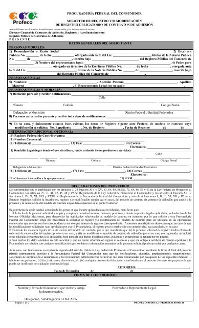 PROCURADURÍA FEDERAL DEL CONSUMIDOR Profeco