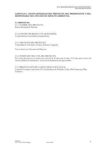 Rastro Municipal de Palizada. - sinat - Semarnat