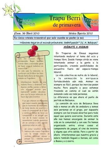 Revista Trapu Berri :: No. 36 - Fundación Traperos de Emaús Navarra