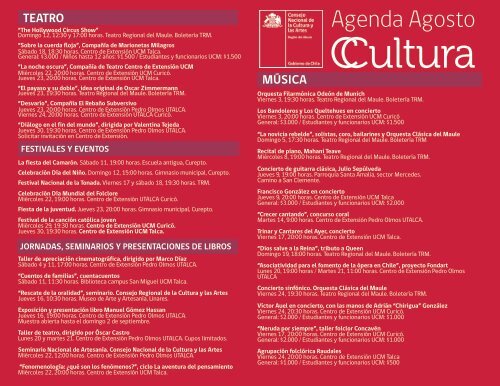 Descarga la agenda - Consejo de la Cultura y las Artes