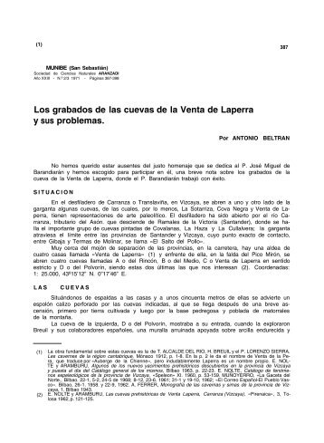 Los grabados de las cuevas de la Venta de Laperra y sus ... - Aranzadi