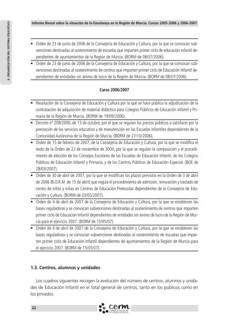 Informe Bienal 05-08.qxd:Maquetación 1 - Consejo Escolar de la ...
