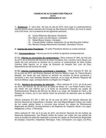 CONSEJO DE ALTA DIRECCIÓN PÚBLICA ACTA ... - Servicio Civil