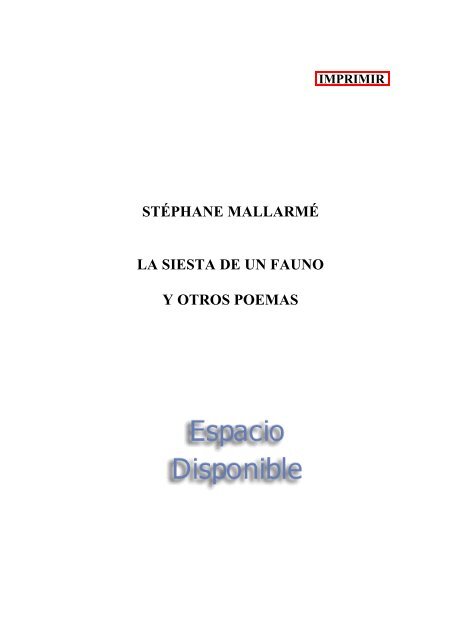 Stéphane Mallarmé - Pagina de Poesia