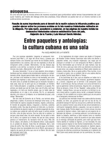 Entre paquetes y antologías: la cultura cubana es ... - Espacio Laical