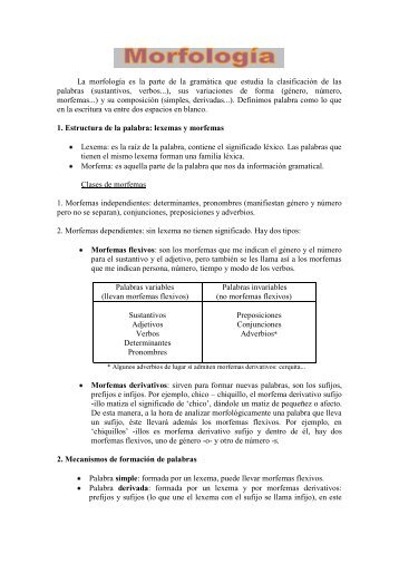 Morfología - IES Arucas-Domingo Rivero