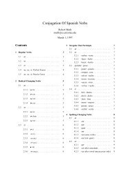 Conjugation Of Spanish Verbs - Muth.org